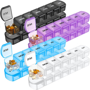 Weekly Pill Organizer Daily Pill Box (Set of 8)