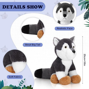Stuffed Wolf Toy (Assorted Color, Set of 2)
