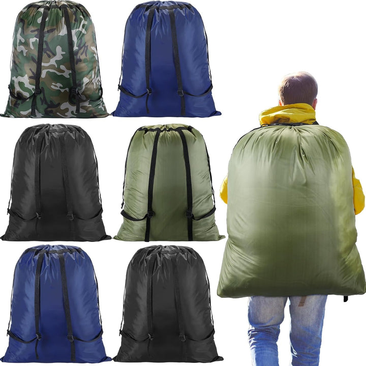 Extra Large Laundry Backpack Bag (Assorted Color, Set of 6)