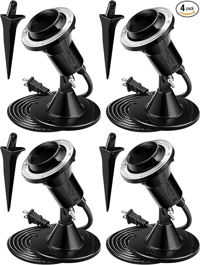Outdoor Plug-in Spotlight (Set of 4)
