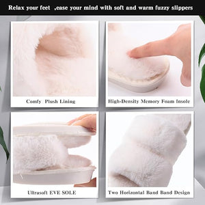 Women's Fluffy Open Toe Slipper (Pairs of 4)