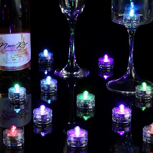 Submersible LED Floral Tea Light (Set of 36)