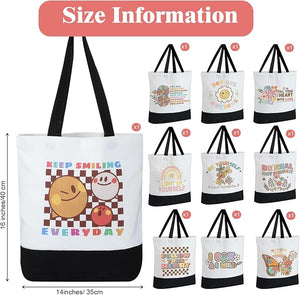 Inspirational Canvas Tote Bag (Assorted Design, Set of 10)