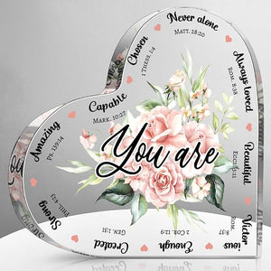 Heart-Shaped Religious Faith Decoration Sign Plaque