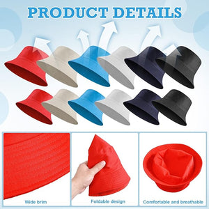 Cotton Bucket Hat Family Set (Assorted Color, Set of 12)