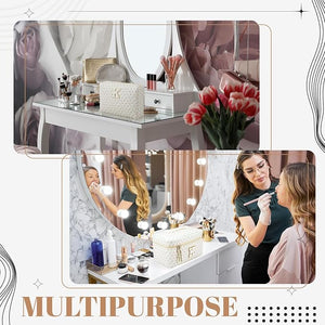 Cotton Quilted Makeup Bag (Letter S/M/K, Set of 2)