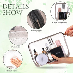Clear Travel Cosmetic & Toiletry Bag (Set of 40)
