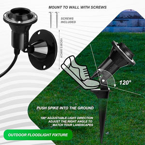 Outdoor Plug-in Spotlight (Set of 4)