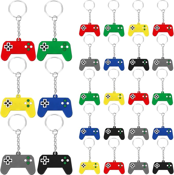 Silicone Game Controller Keychain (Assorted Color, Set of 36)