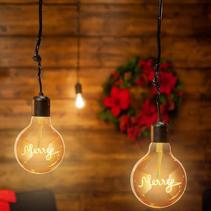 Merry Letter Decorative Lamp Bulb (Set of 2)