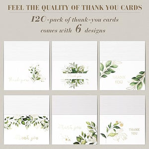 Eucalyptus Thank You Card with Envelope (Set of 120)