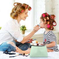 PU Makeup Bag (Mint Green, Set of 12)