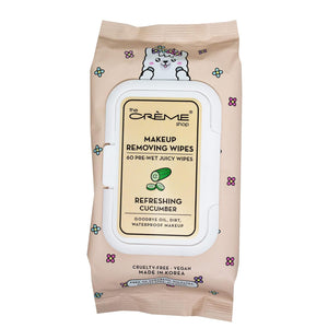 The Crème Shop 60 ct Makeup Remover Wipes -2 Pack (Cucumber)