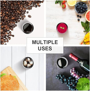 75mL (2.5 oz) Stainless Steel Espresso Cup Set