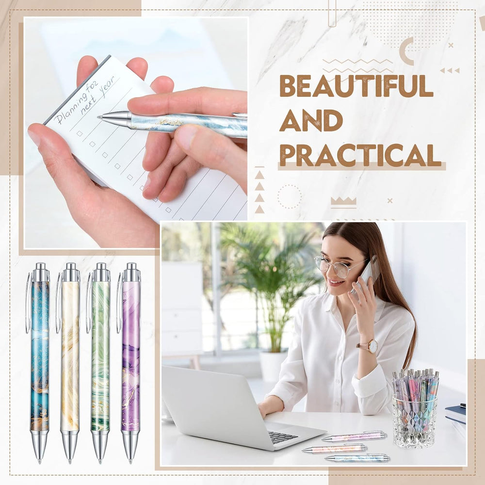 0.5 mm Marble Pattern Ballpoint Pen (Set of 12)