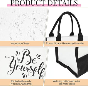 Inspirational Canvas Tote Bag (Assorted Design, Set of 4)