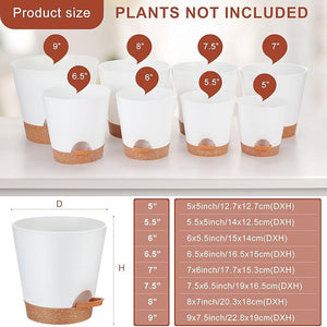 Self-Watering Plant Pot Set (Assorted Size, Set of 16)