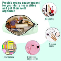 PU Makeup Bag (Mint Green, Set of 12)