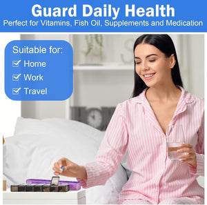 Weekly Pill Organizer Daily Pill Box (Set of 8)