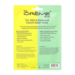 The Crème Shop Fusion Face Sheet Mask - 5 Pack (Tea Tree  & Squalane)