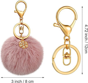 Pom Pom Keychain (Assorted Color, Set of 4)