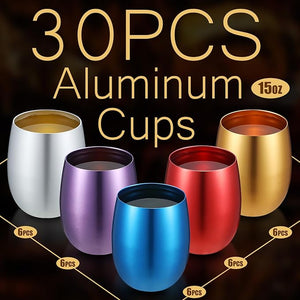 15 oz Anodized Aluminum Glass (Set of 30)
