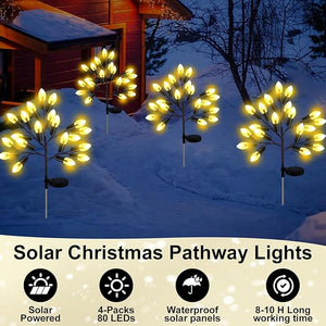Solar Pine Cone Pathway Light (Set of 4)