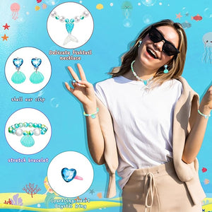 Mermaid Jewelry Set (Assorted Color, Set of 6)