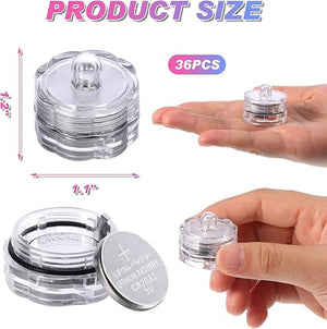 Submersible LED Floral Tea Light (Set of 36)