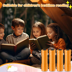 12 Pcs Compact LED Handheld Flashlight (Orange)