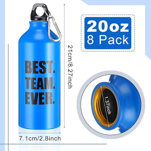 20 oz Best Team Ever Aluminum Water Bottle (Set of 8)