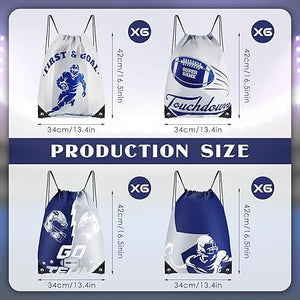 Drawstring Backpack Bag (24 Pcs, Football Theme) (Copy)