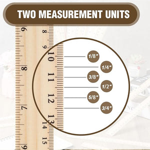 12 Inch/30 cm Wooden Ruler (Set of 50)