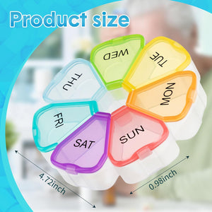 Weekly Pill Organizer Daily Pill Box (Set of 12)