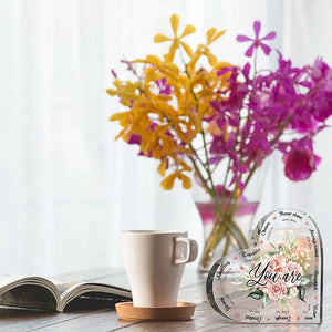 Heart-Shaped Religious Faith Decoration Sign Plaque