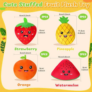 Stuffed Fruit Toy (Assorted Design, Set of 12)