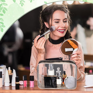 Clear Travel Cosmetic & Toiletry Bag (Set of 40)