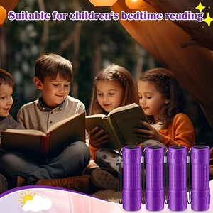 12 Pcs Compact LED Handheld Flashlight (Purple)