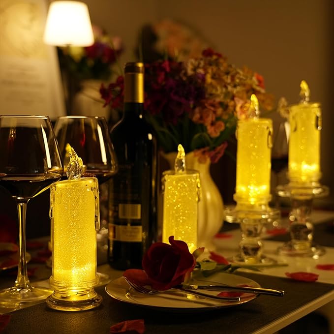 7" x 2.5" LED Pillar Candles (Set of 8)