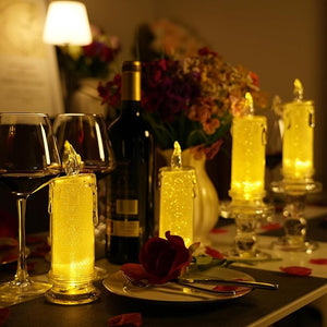 7" x 2.5" LED Pillar Candles (Set of 8)