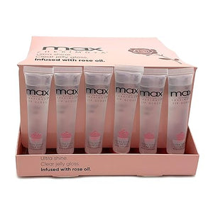 MAX Makeup Cherimoya® Lip Gloss -Set of 6 (Rose Oil)