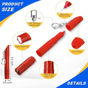 Flashlight, Pen & Whistle Combo (Assorted Color, Set of 30)