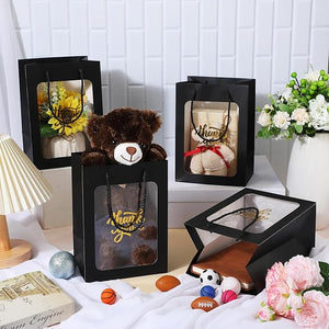 Thank You Gift Bags with Window (Set of 50)