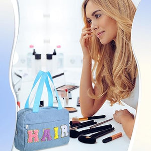 4 Pcs Corduroy Makeup Bag