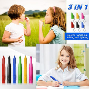 Flashlight, Pen & Whistle Combo (Assorted Color, Set of 30)