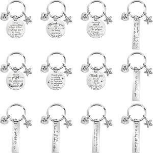 “Thank You” Keychain (Assorted Design, Set of 12)