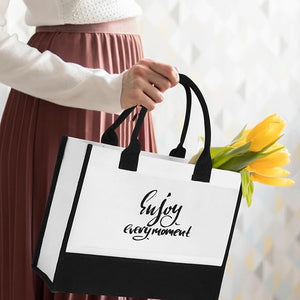 Inspirational Canvas Tote Bag (Assorted Design, Set of 4)
