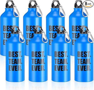 20 oz Best Team Ever Aluminum Water Bottle (Set of 8)