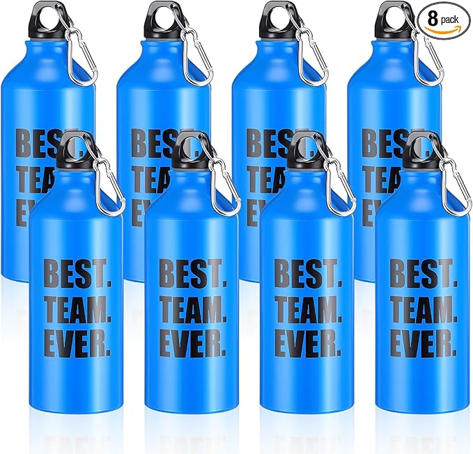 20 oz Best Team Ever Aluminum Water Bottle (Set of 8)
