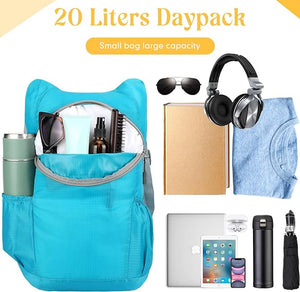 20L Lightweight Foldable Backpack- Hiking Daypack (Assorted Color, Set of 4)